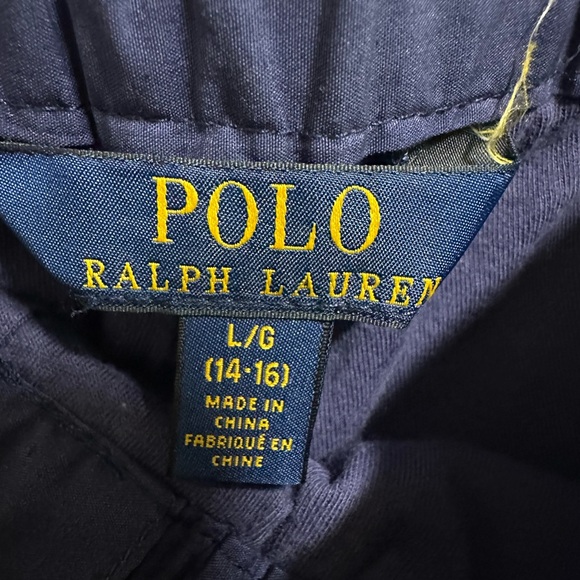 Polo by Ralph Lauren Kids Blue Chino Joggers Size L 14/16 - Picture 7 of 7
